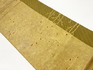 縞に木模様織出し袋帯